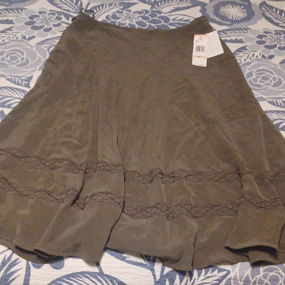 Monaco Olive A-Line Skirt